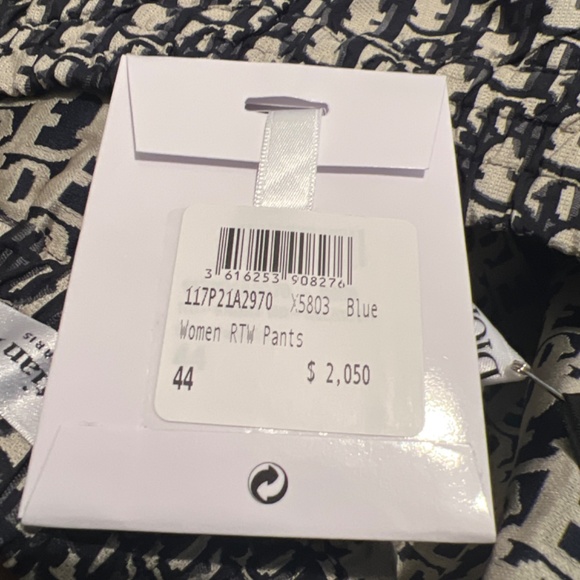 Blue Technical Taffeta Jacquard with Dior Oblique Motif - Picture 4 of 4